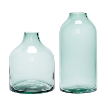 Hübsch Modest Vases Green (sett med 2)