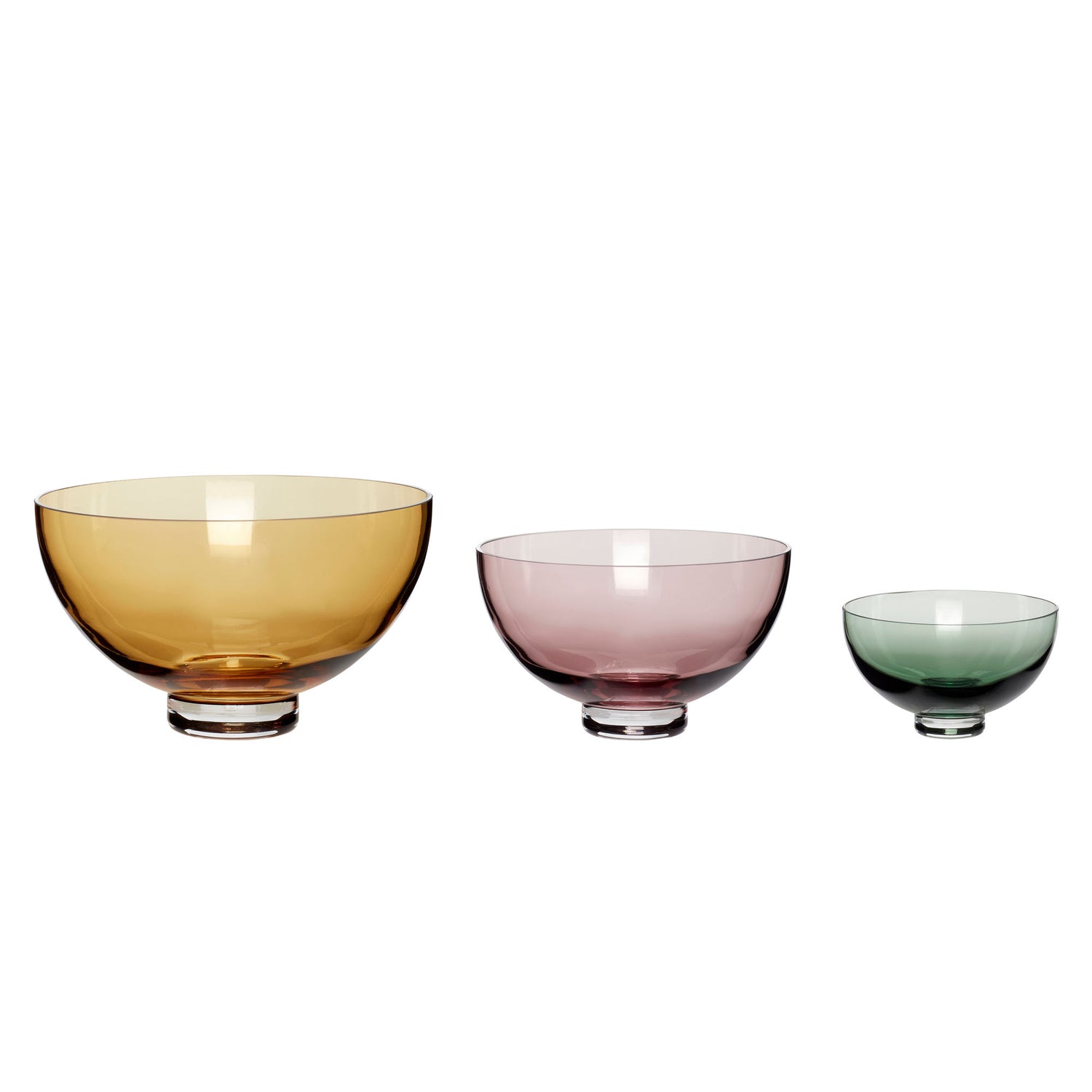 Hübsch Radiant Bowls flerfarget (sett med 3)