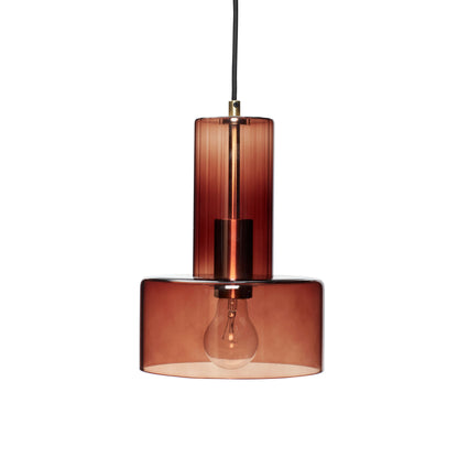 Ripple Pendant Amber farge - ø20xh27cm