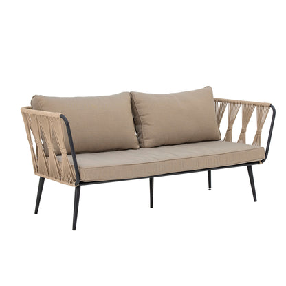 Bloomingville Pavone brannbestandig sofa, brun, metall