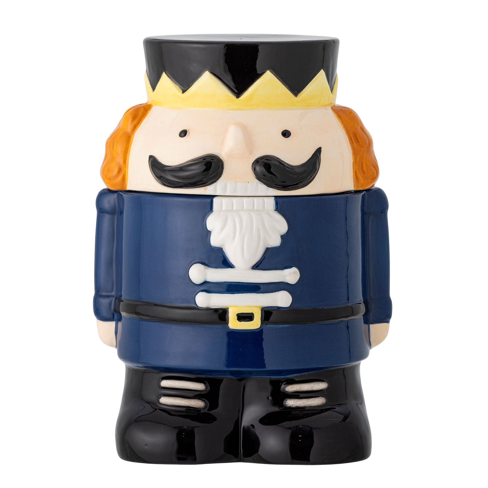Bloomingville Feast Jar m/lokk, blå, steingods