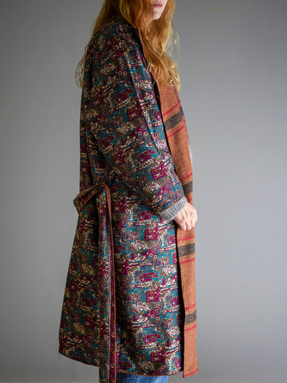 Kreativ samling Rieti Kimono, Brown, Upcycled