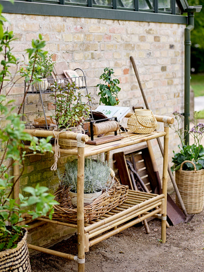 Malda -lykter m/glass, natur, bambus