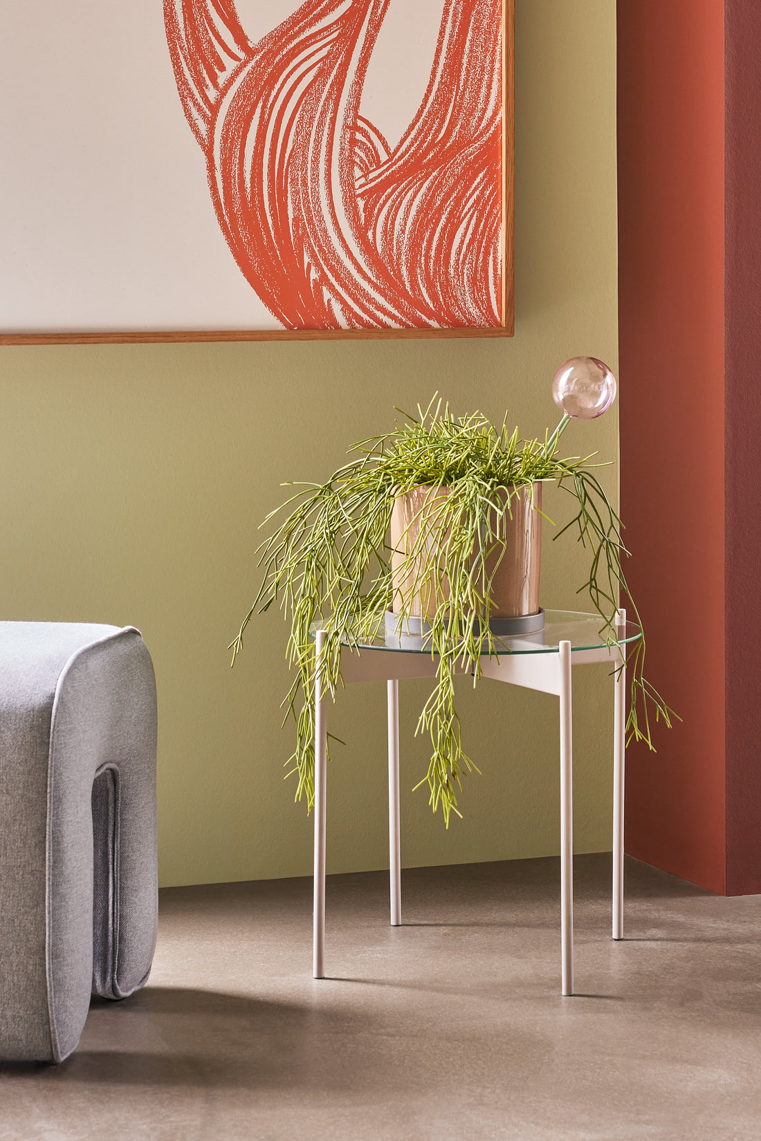 Flora Selvvander Rosa/Grønn - 8x8xh27cm