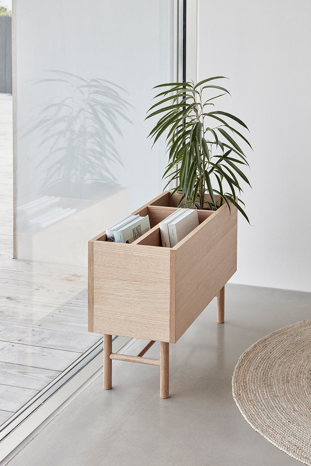 Hübsch - Plant Box, Oak, FSC, Nature - 80x30xh50cm