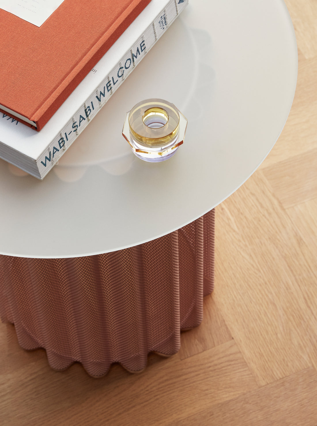 Kiosk Lysestaker Gul/Lilla (sett med 2) - ø6xh4cm