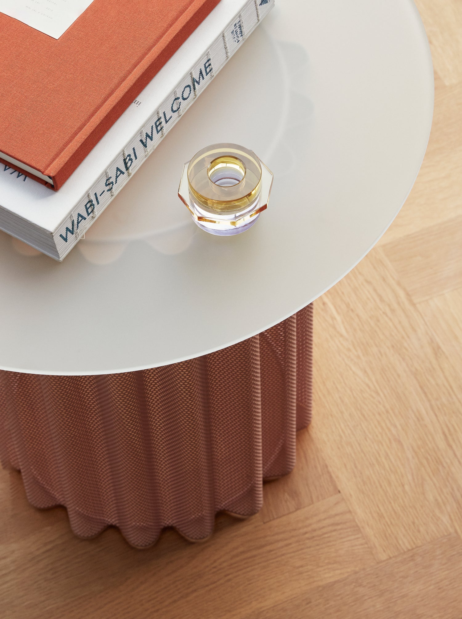 Kiosk Lysestaker Gul/Lilla (sett med 2) - ø6xh4cm