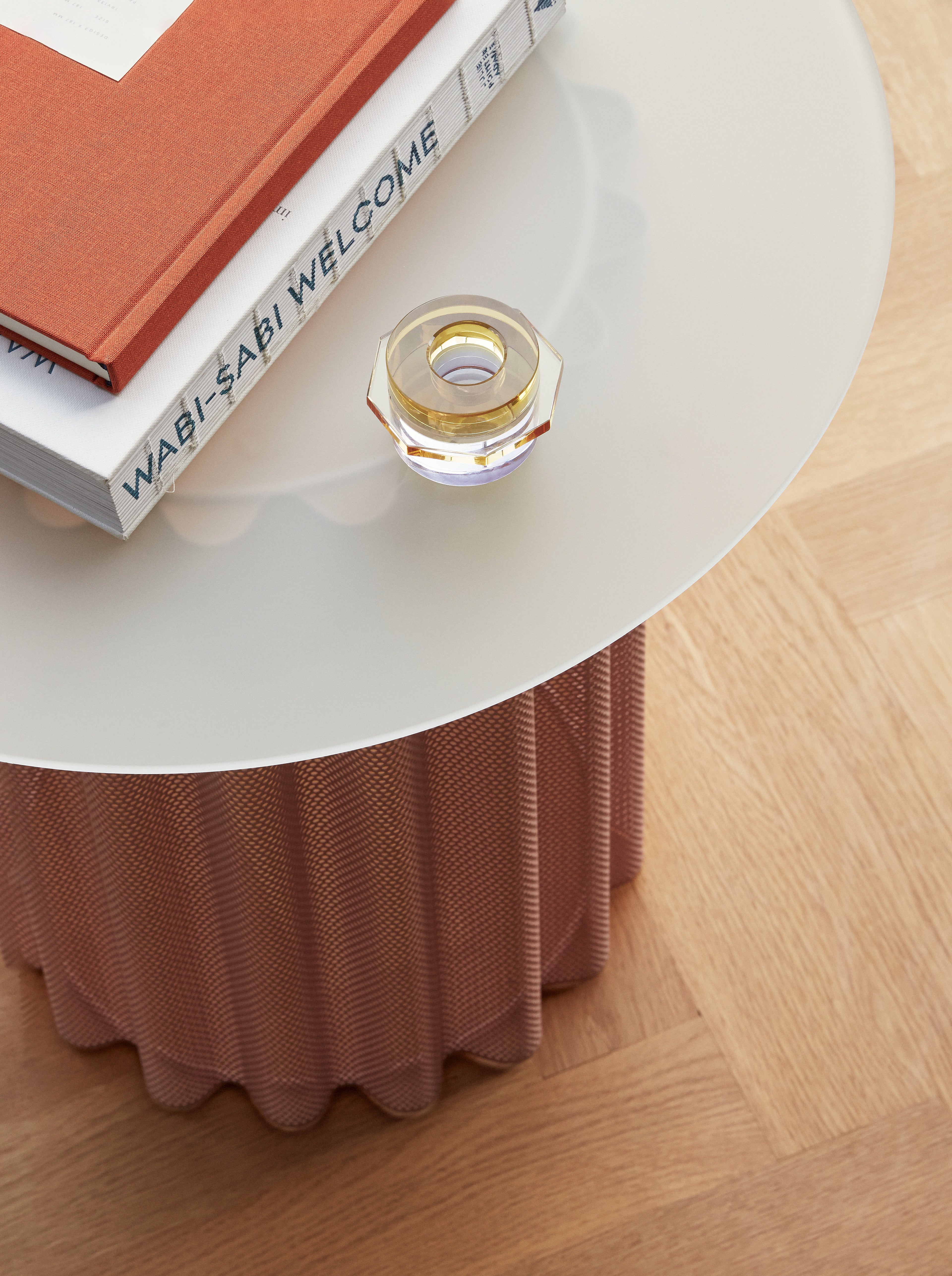 Kiosk Lysestaker Gul/Lilla (sett med 2) - ø6xh4cm