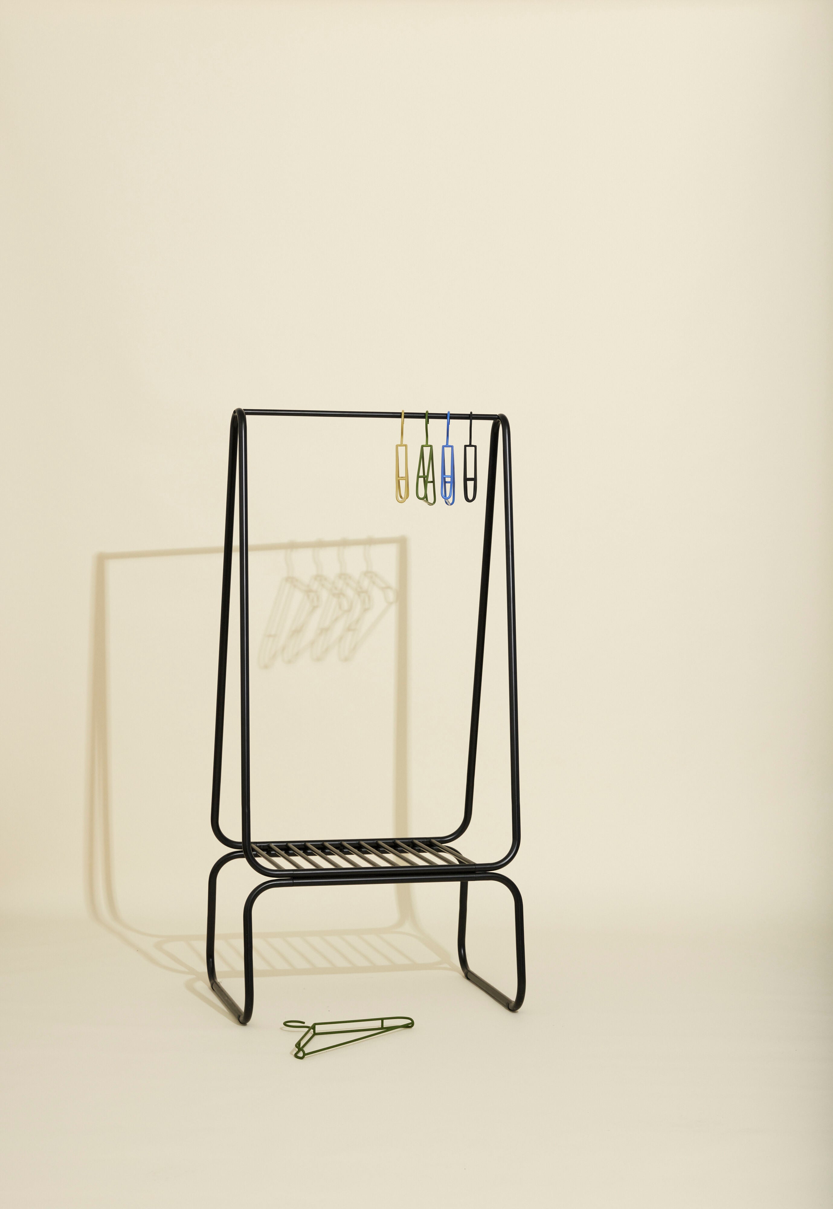 Bruk klær rack liten svart - 60x72xh157cm