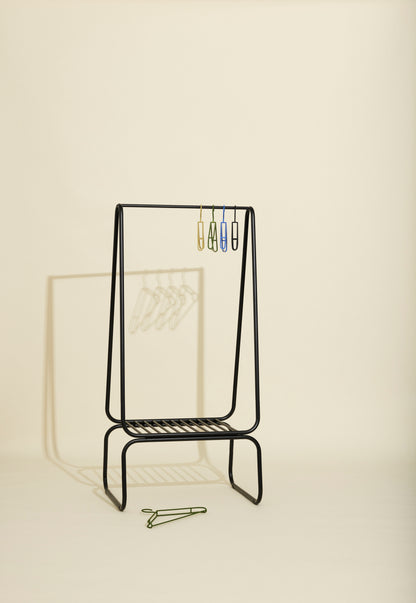 Bruk klær rack liten svart - 60x72xh157cm