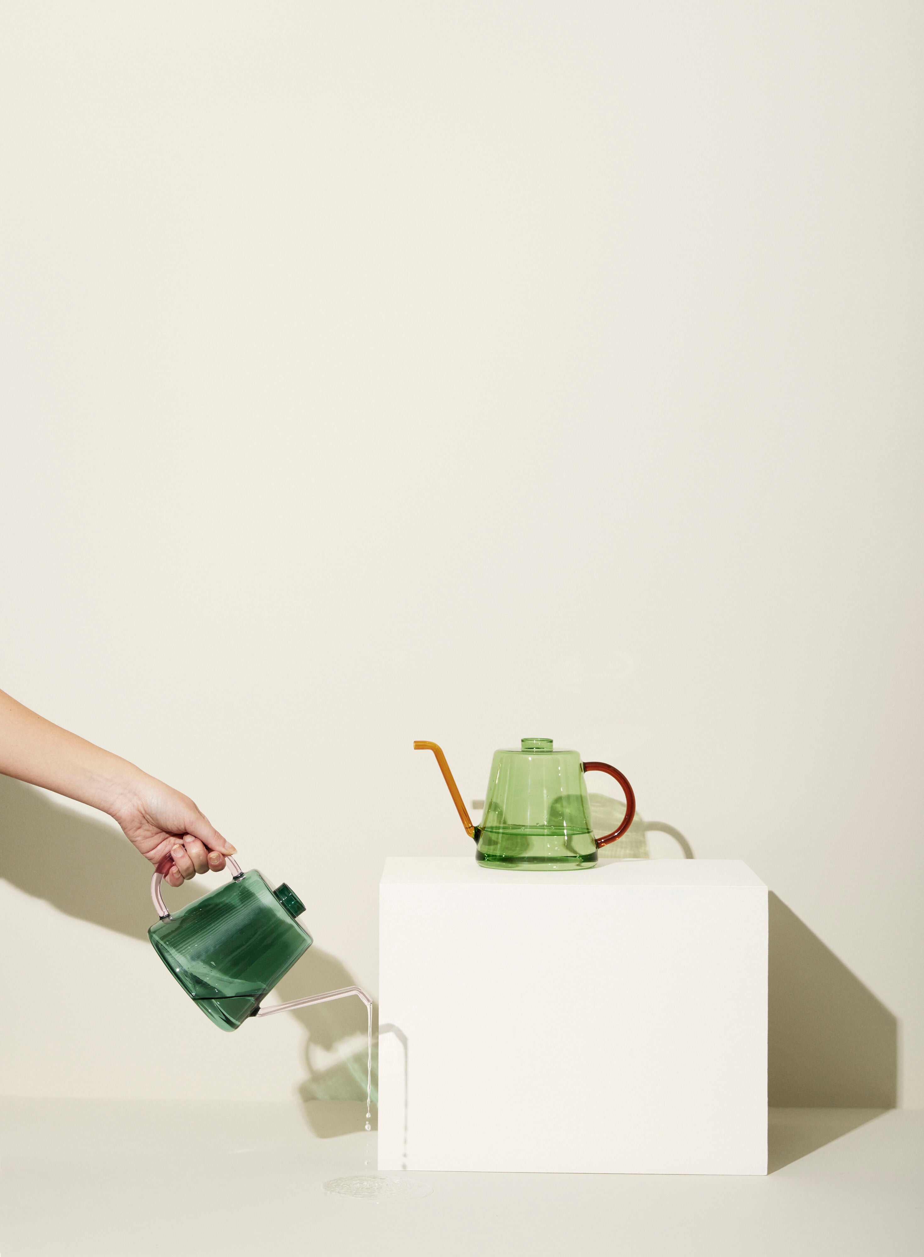 Flora Water Jug Green/Amber Color - 24x14xh14cm