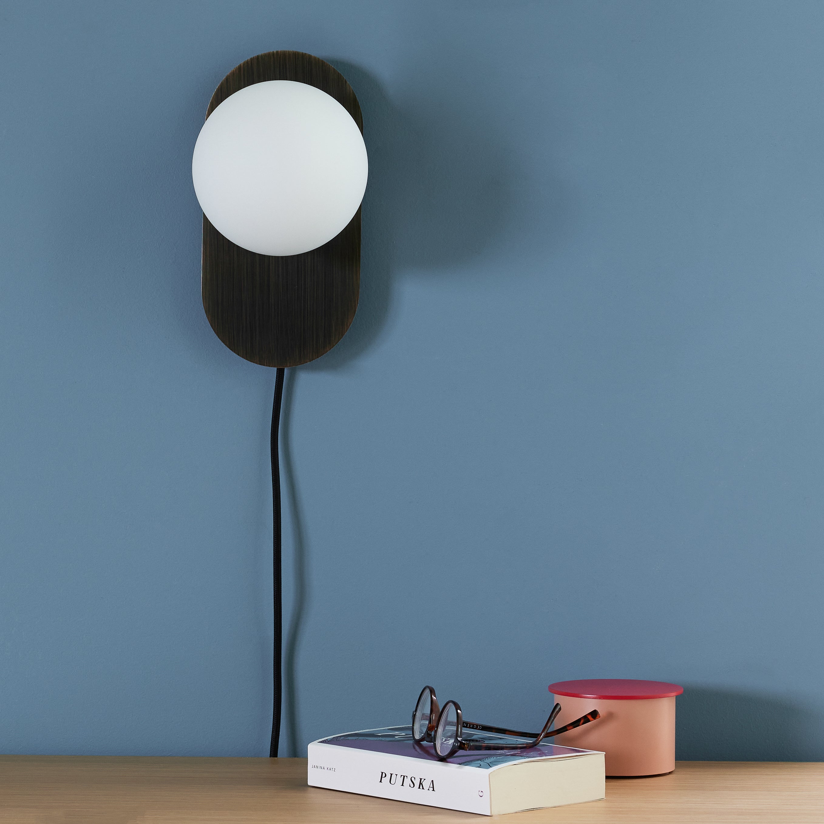 Moon Wall Lamp brunet messing - 24x12xh16cm, G9