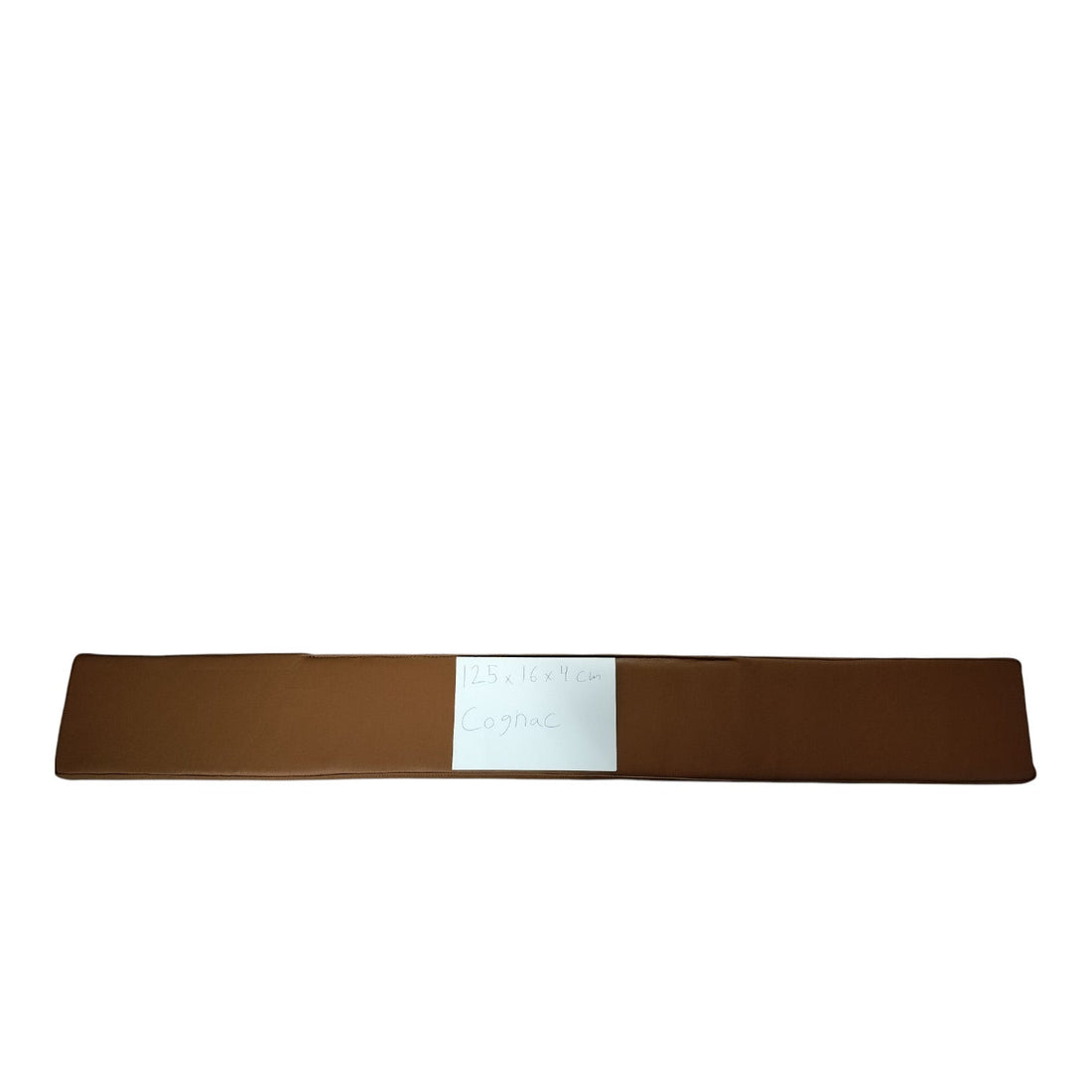Rest seksjon - 125x16x4 cm skinnpute i cognac