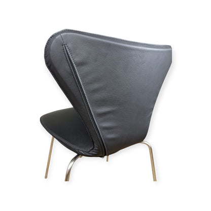 Fullt deksel til Arne Jacobsen 3107 stol i svart skinn