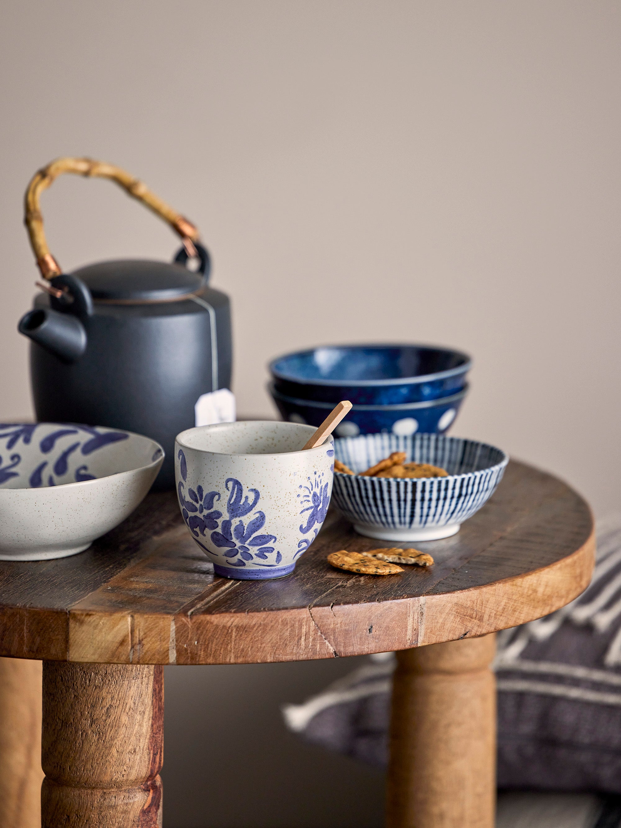 Petunia Cup, Blue, Stoneware