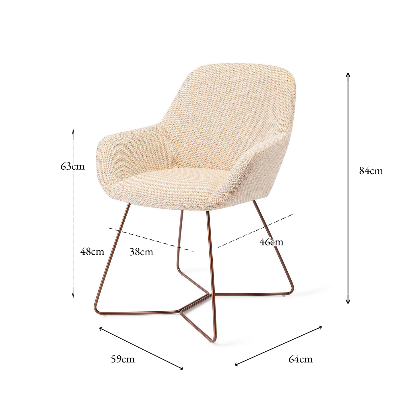 Kushi Dining Chair Trouty skjær