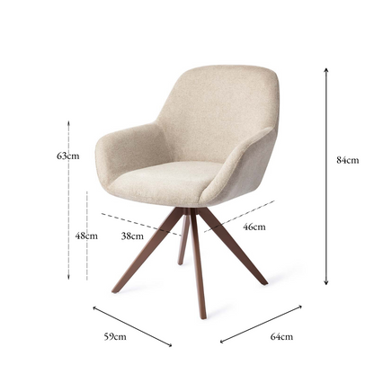 Kushi Dining Chair Ivory Ivy