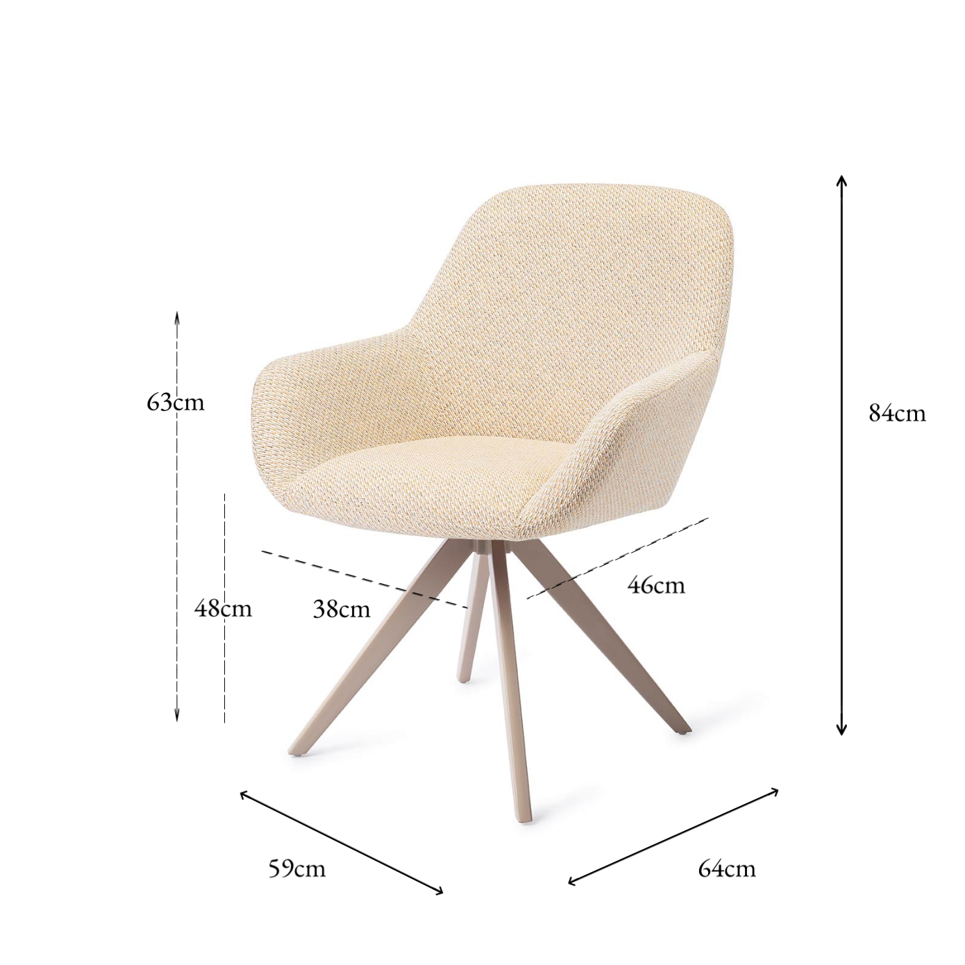 Kushi Dining Chair Trouty skjær