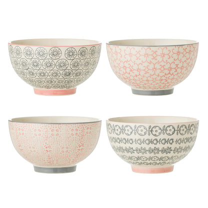 Cécile Bowl, rosa, steingods