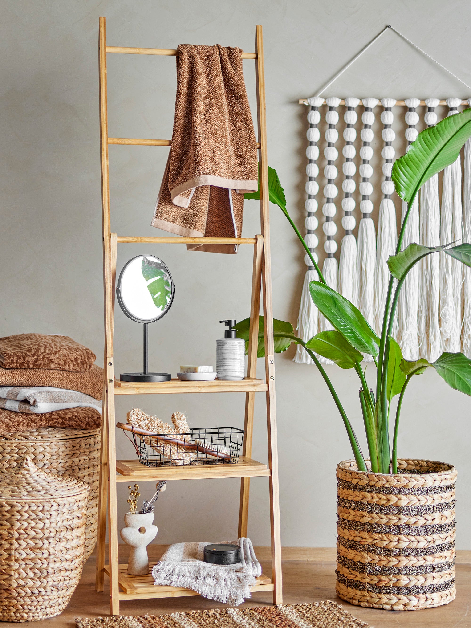 Mildt bordspeil, svart, metall