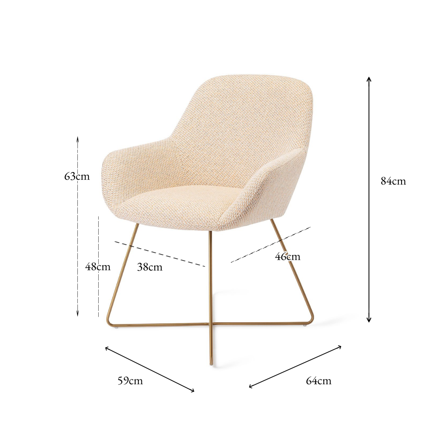 Kushi Dining Chair Trouty skjær