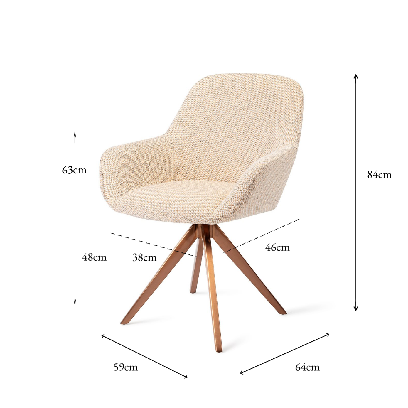 Kushi Dining Chair Trouty skjær