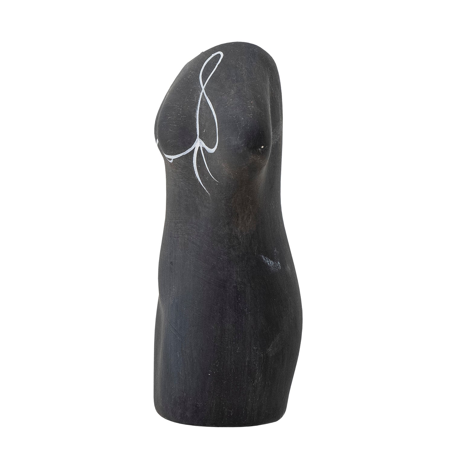 Lulu Deco Vase, Black, Terracotta