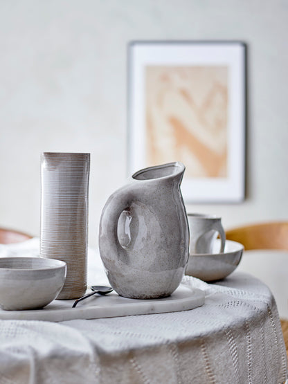 Taupe pitcher, grått, steingods