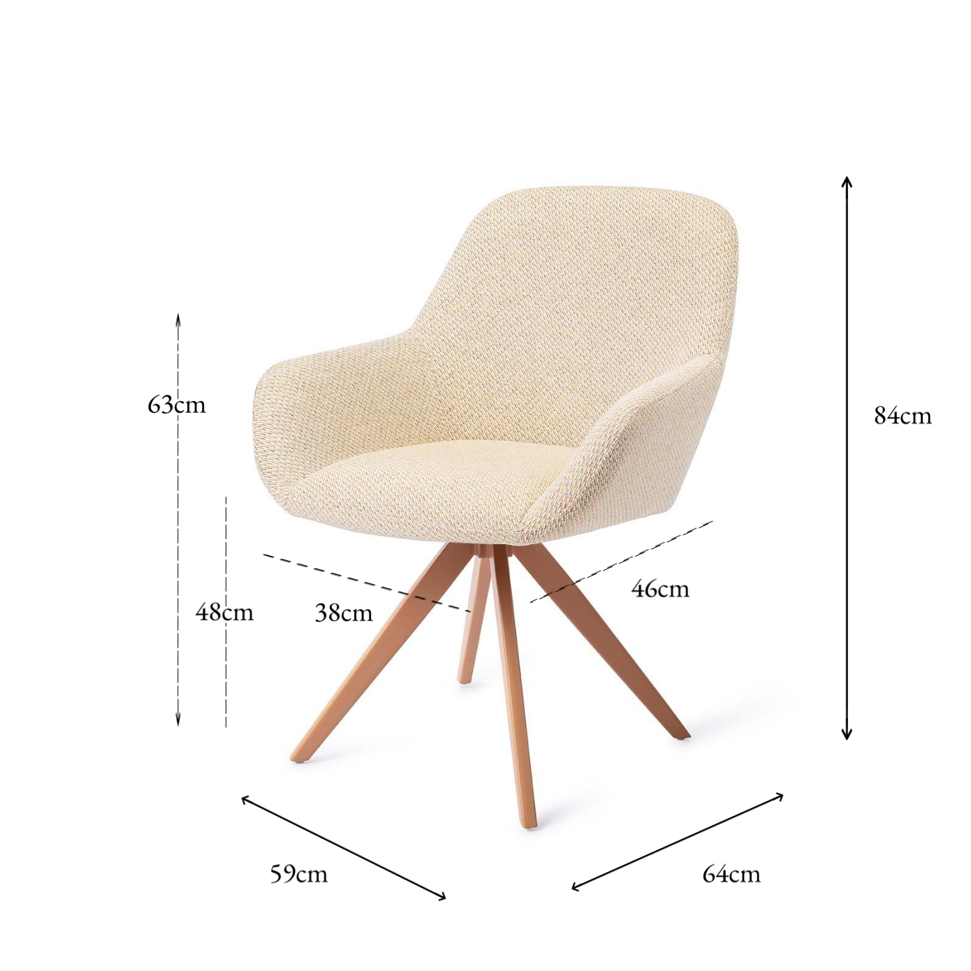 Kushi Dining Chair Trouty skjær