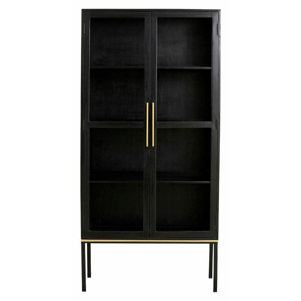 Nordal Koshi Wooden Display Cabinet - 185x90 ​​- Svart