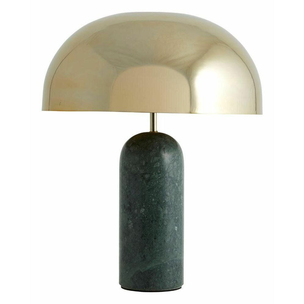 Nordal Atlas bordlampe i marmor og metall - H49 cm - grønt/gull