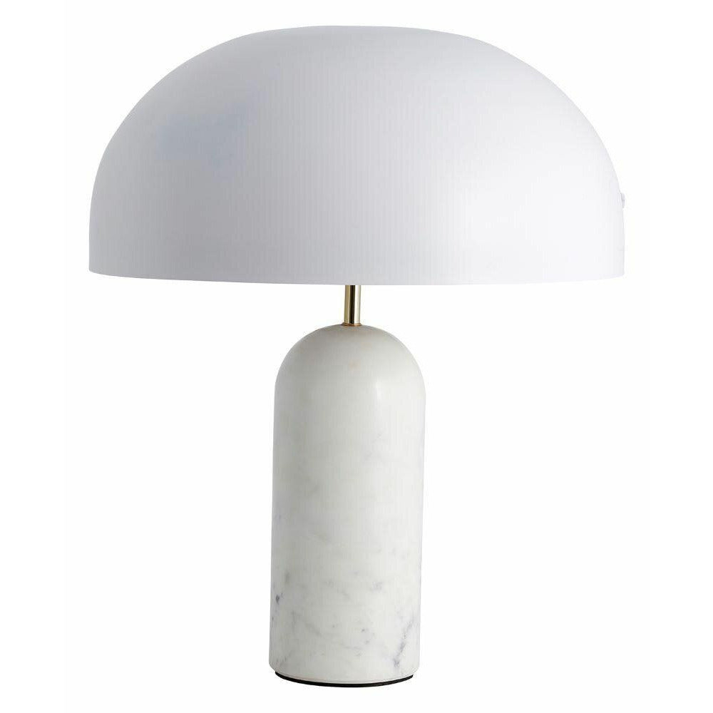 Nordal Atlas bordlampe i marmor og metall - H49 cm - hvit
