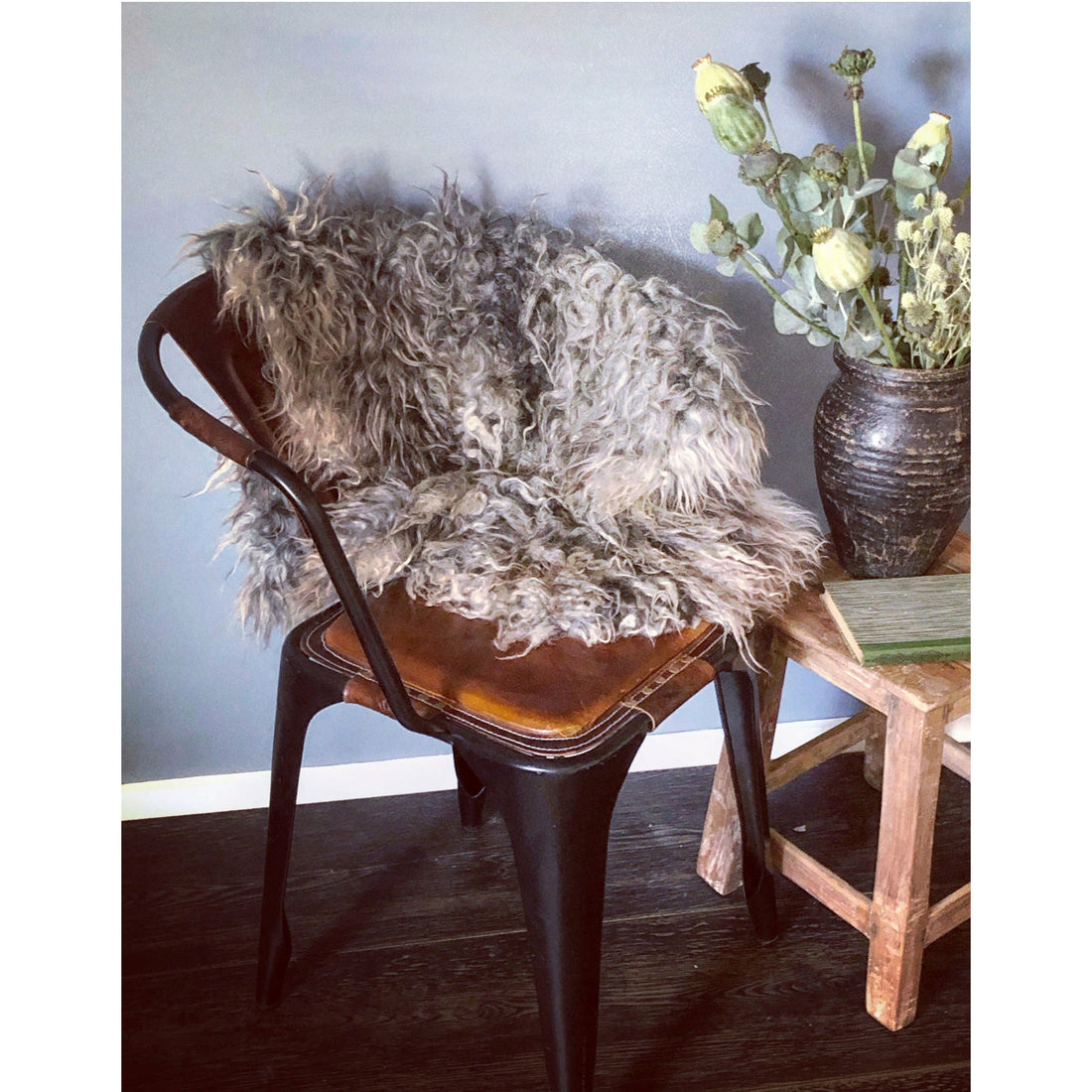 SJÆLSØ Nordic Chair in Iron and Leather - Set of 2