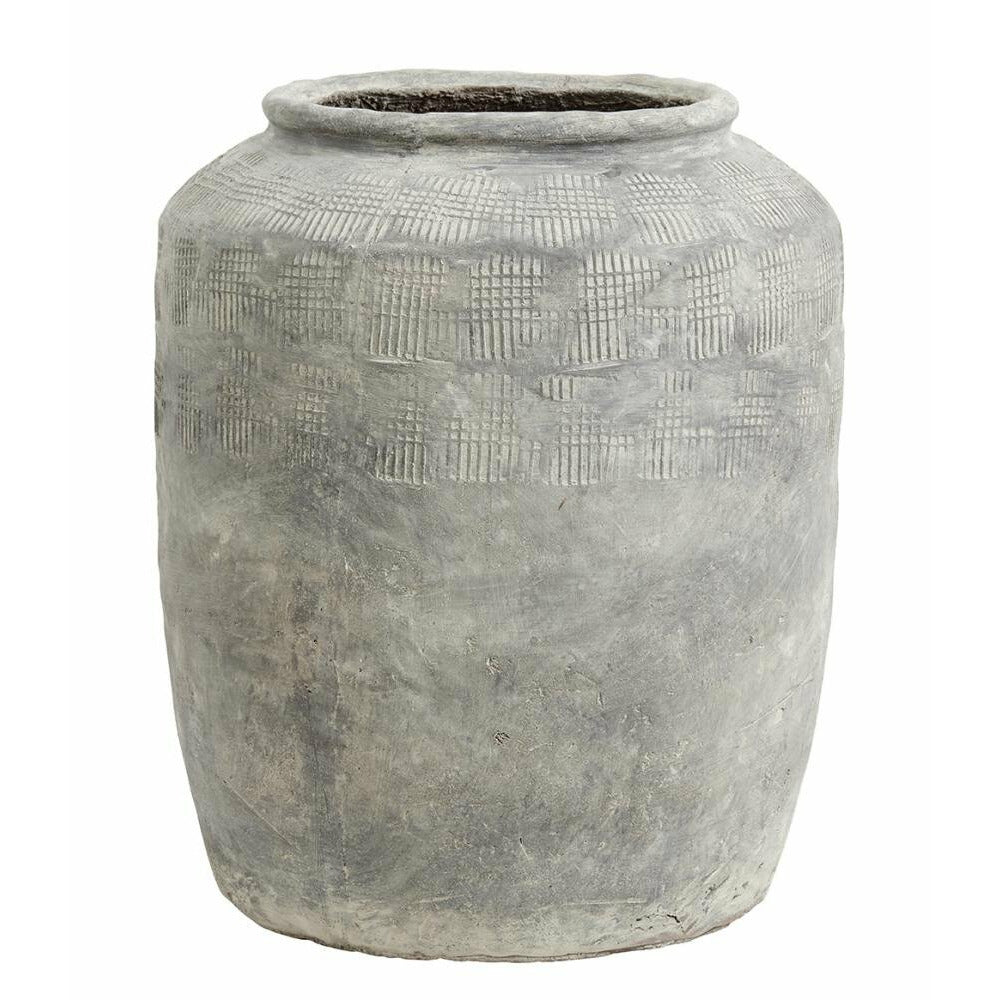 Nordal Cema Rustic Herb Pot - X -Large - H56 cm - Grå