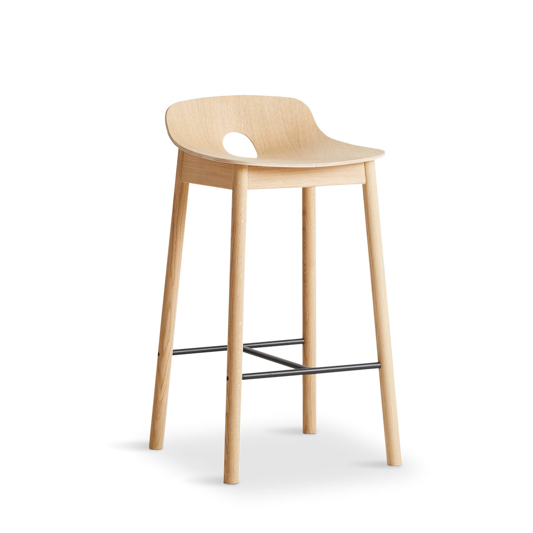 Woud - Mono Counter Chair - Hvit pigmentert eik