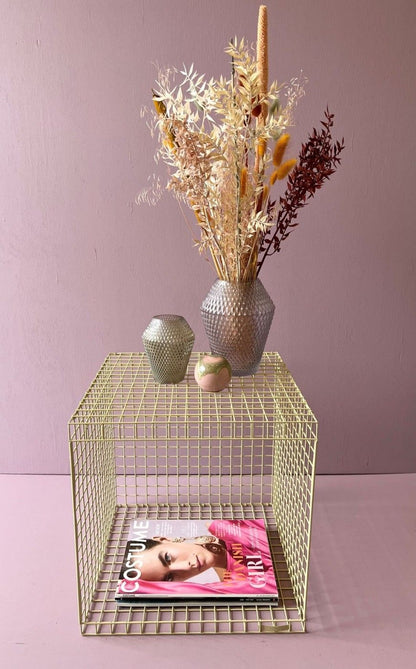 Kalager Design Wire Cubic, Green Beige