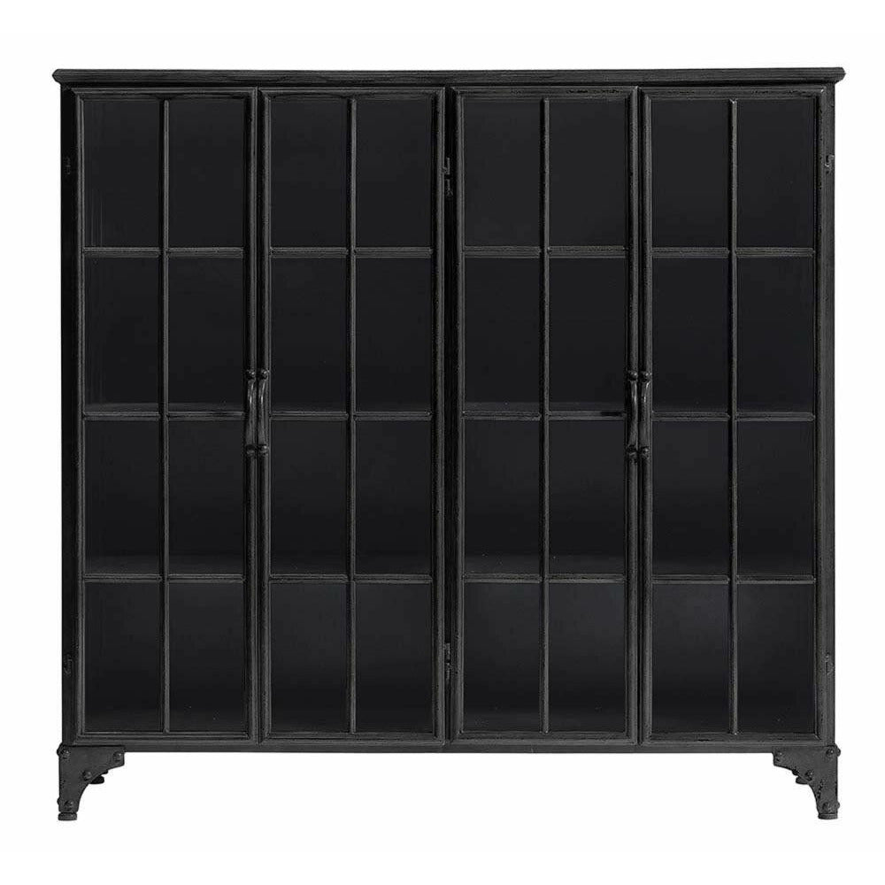 Nordal Downtown Display Cabinet in Iron - 114x120 - Svart