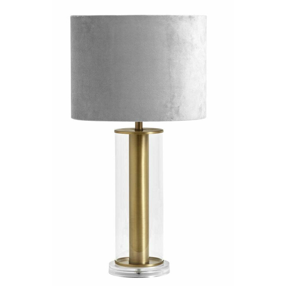 Nordal lampa bordlampe / lampe fot i glass og gylden metall - H47 cm