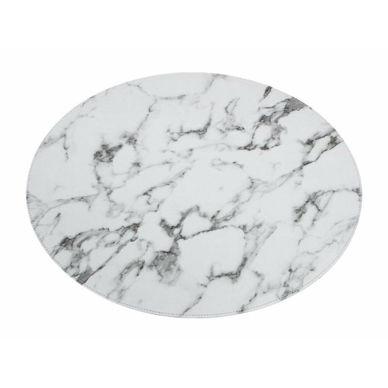 House of Sander Oval håndkle // Hvit marmor ser pu - hardt