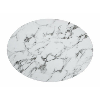 House of Sander Oval håndkle // Hvit marmor ser pu - hardt