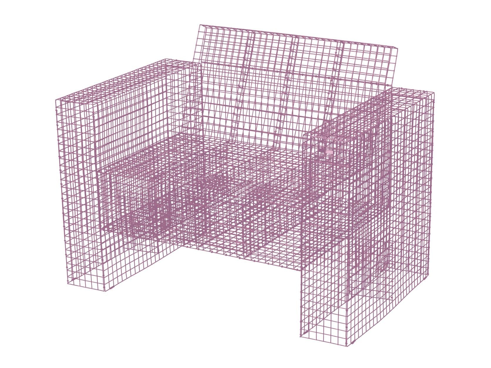 Kalager Design Wire Loungchair, rosa