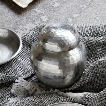 Huslege - Lagring med lokk, Galior, Silver Finish - DIA: 11,5 cm