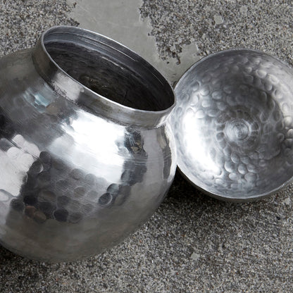 Huslege - Lagring med lokk, Galior, Silver Finish - DIA: 11,5 cm