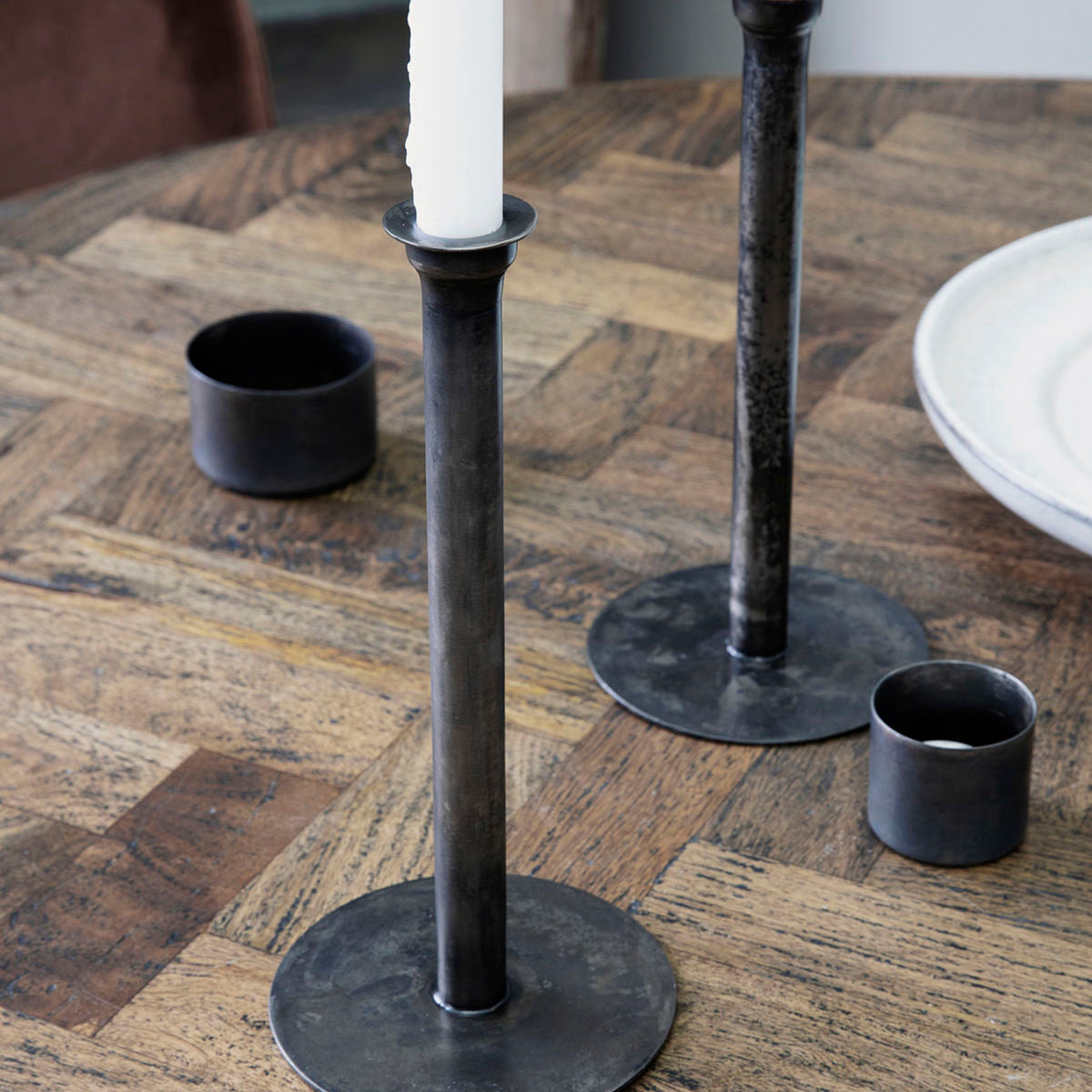 House Doctor - Candlestick, Latuna, Antique Copper - H: 27 cm, DIA: 12,5 cm