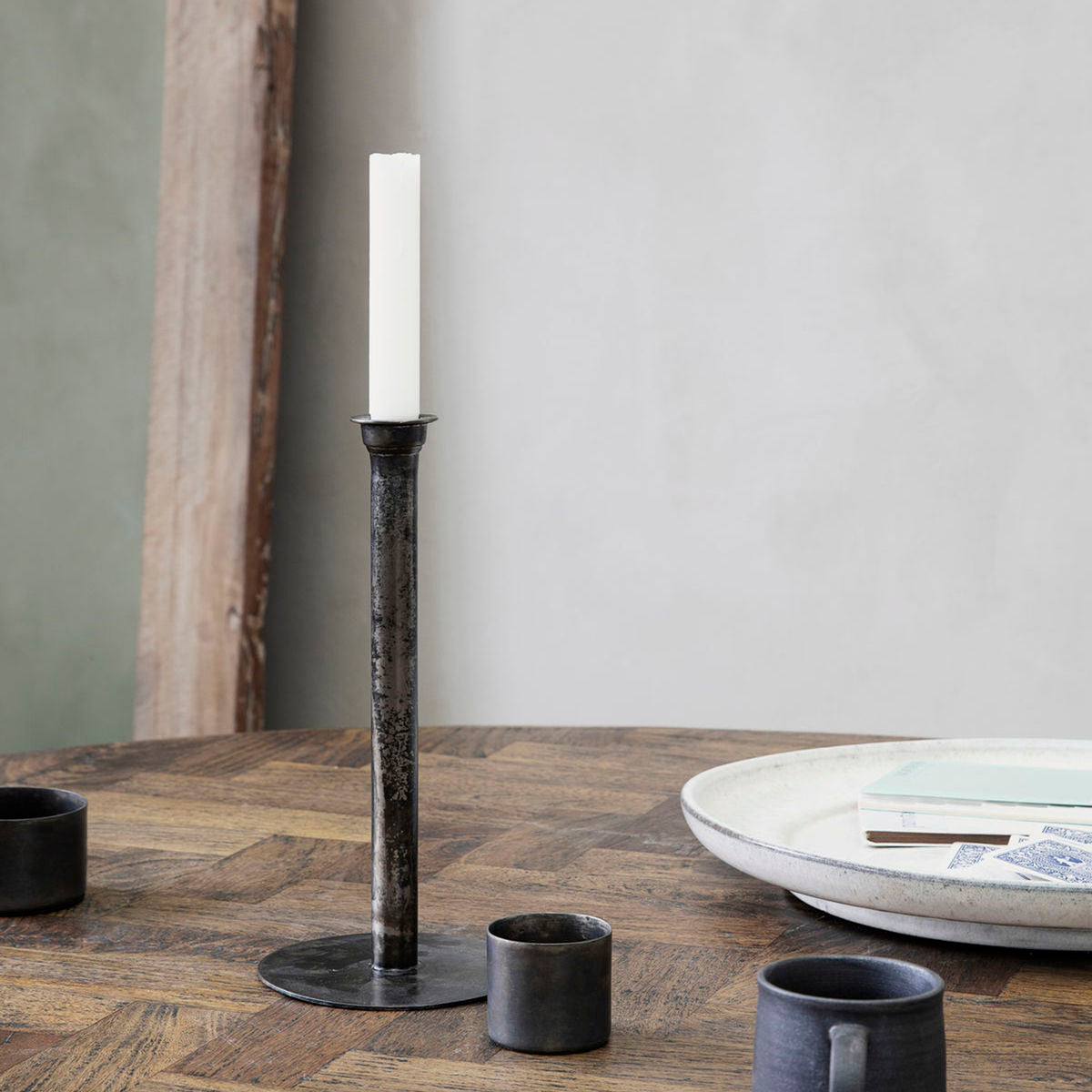 House Doctor - Candlestick, Latuna, Antique Copper - H: 27 cm, DIA: 12,5 cm