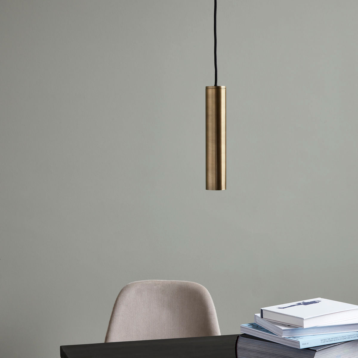 Huslege lampe, pin, messing-l: 25 cm, dia: 5 cm