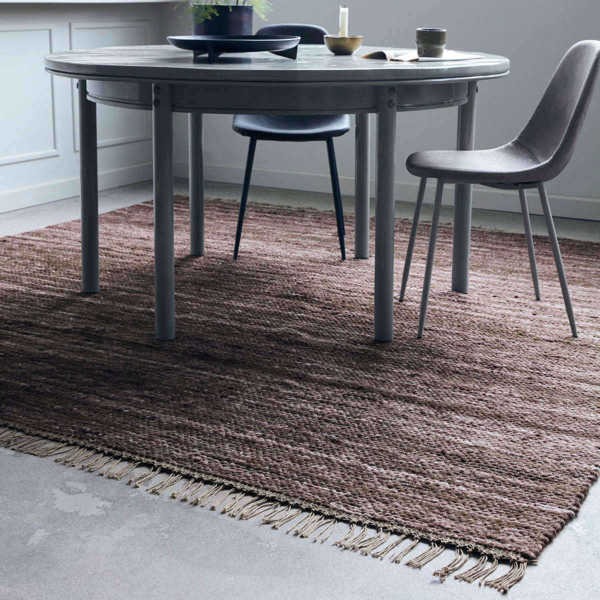 House Doctor Rug, HAFI, Brown-L: 250 cm, W: 250 cm