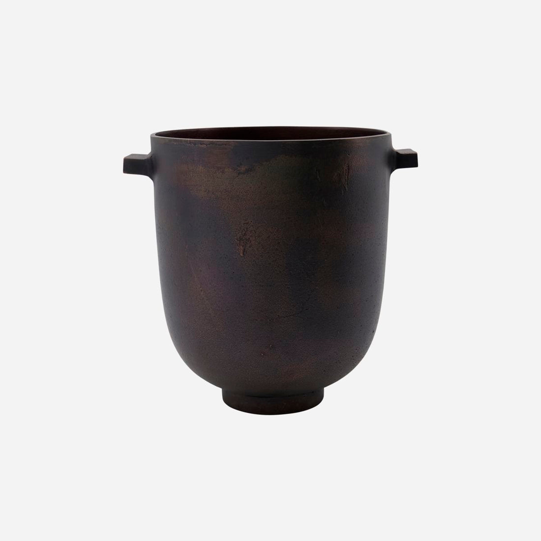 Huslege Herb Pot, Foem, Browned Brass-H: 24 cm, DIA: 20 cm