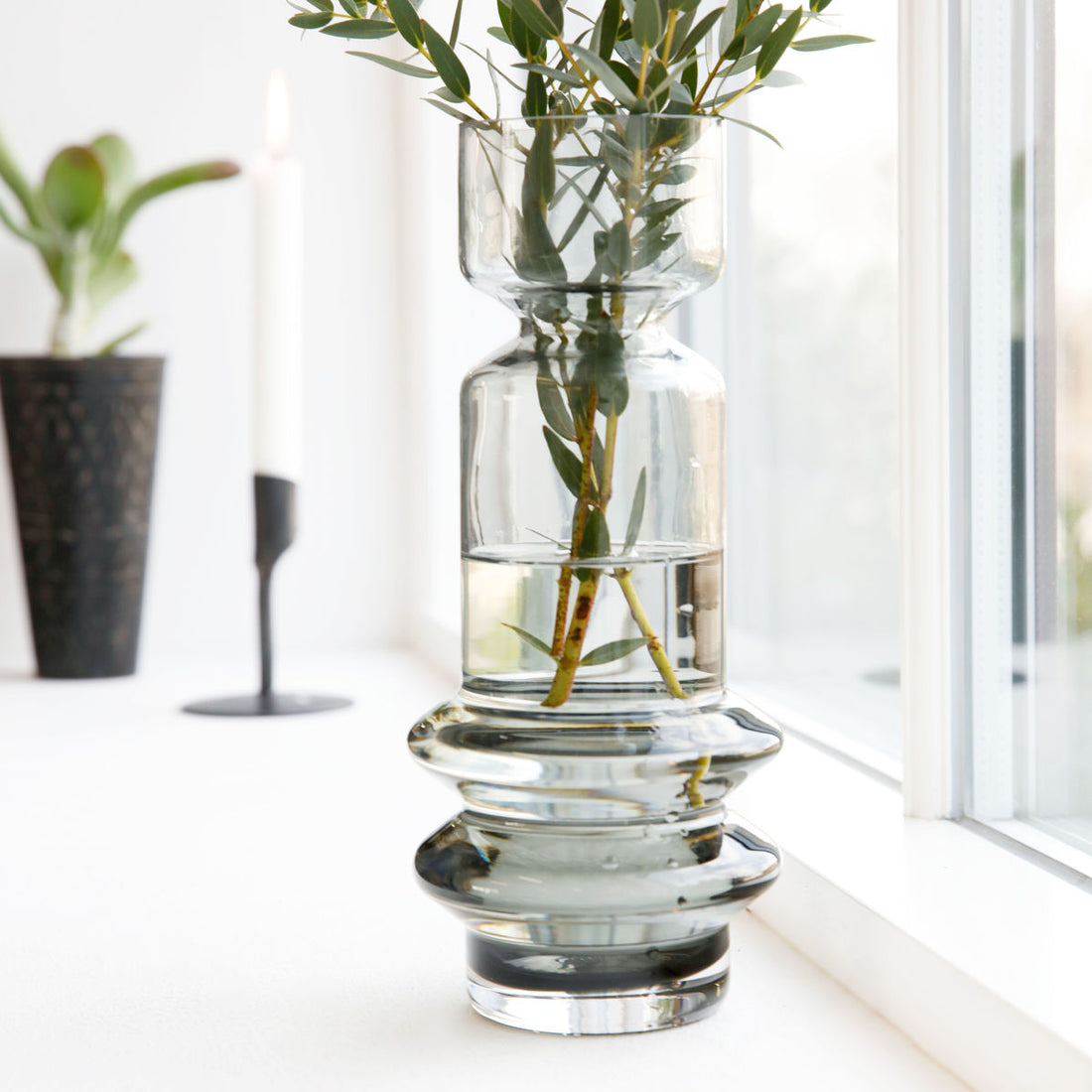 Huslege - Vase, Sapa, Gray - H: 25 cm, DIA: 7 cm