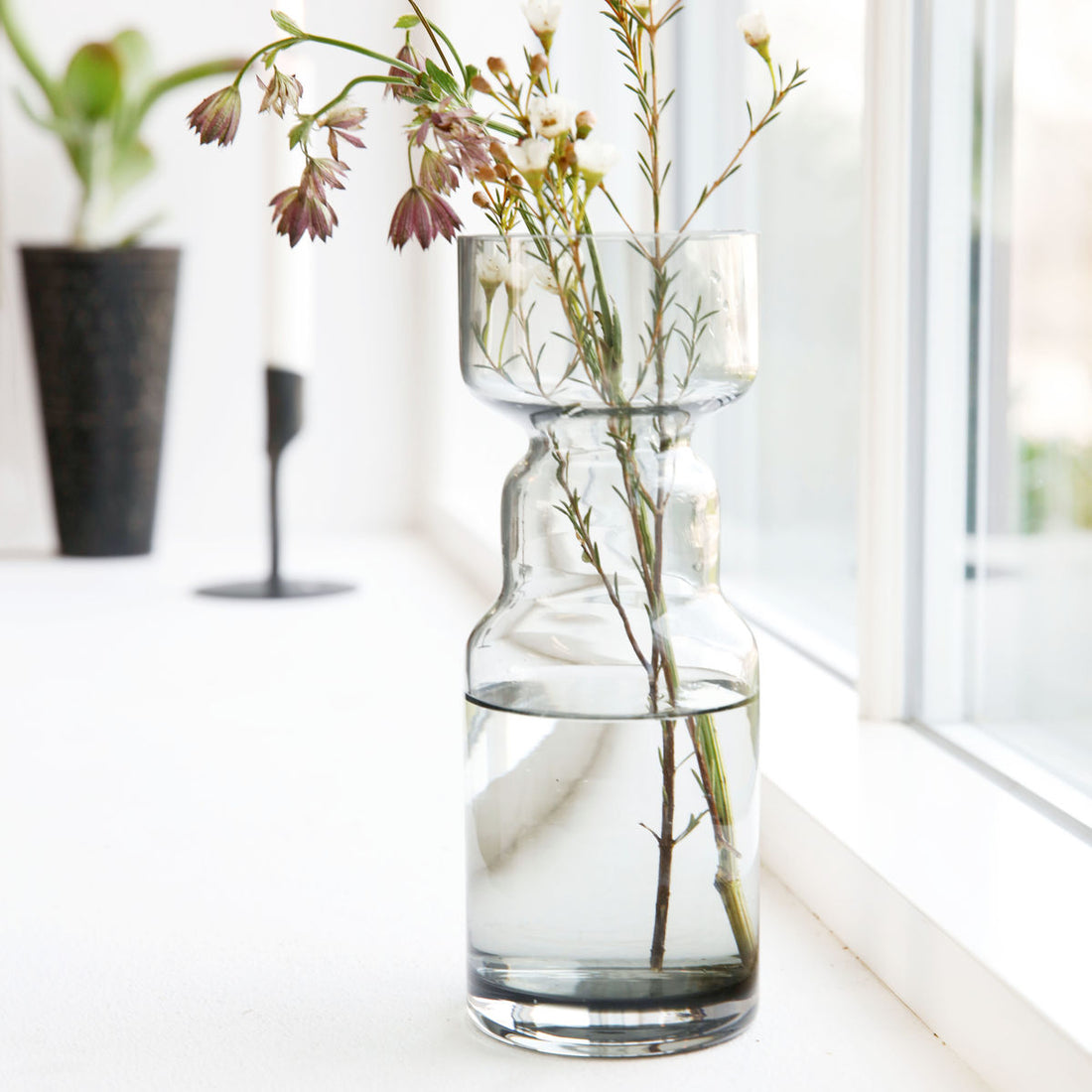 Huslege - Vase, Cinth, Gray - H: 20 cm, DIA: 7 cm